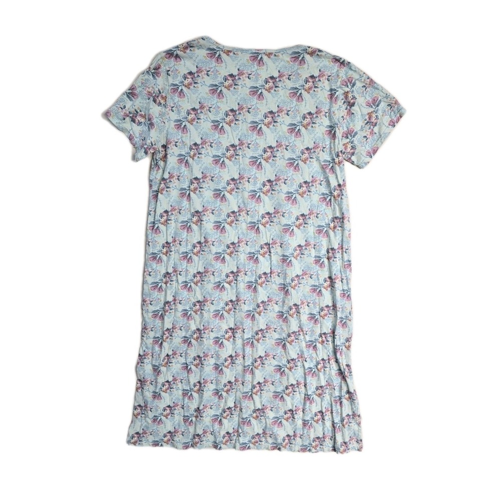 keyocean nightgown Granny Size Large Blue Floral - Picture 2 of 5